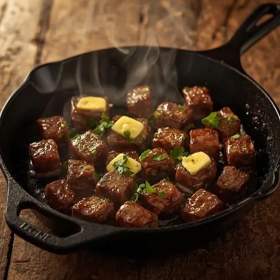 garlic butter steak bites creamy parmesan shells IMG01