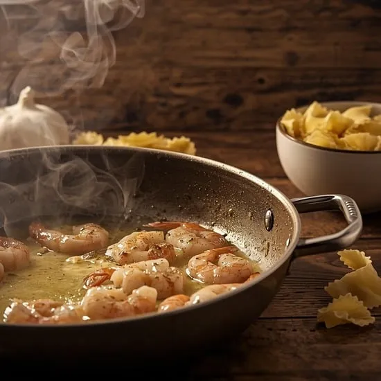 shrimp tortellini with garlic sauce IMG01