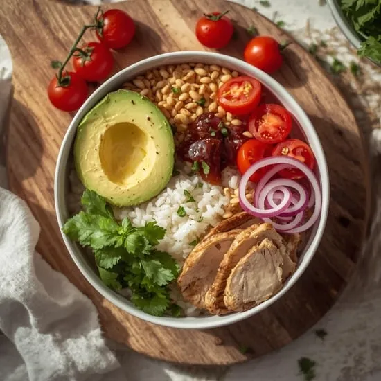 chicken rice avocado bowl IMG01