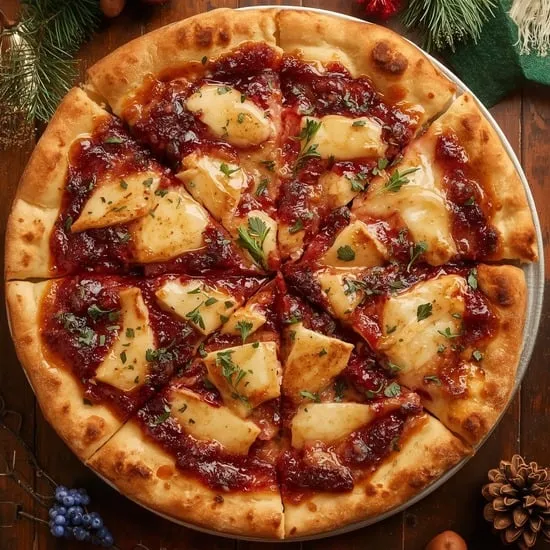 Cranberry Chicken Brie Pizza