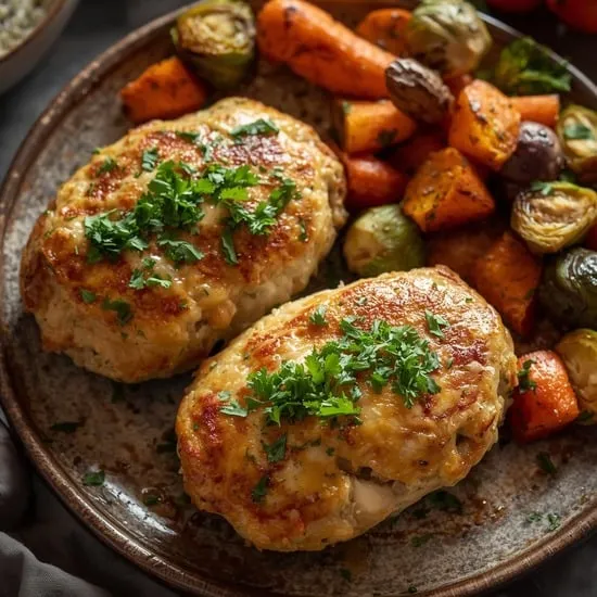 Garlic Parmesan Chicken Meatloaves Recipe