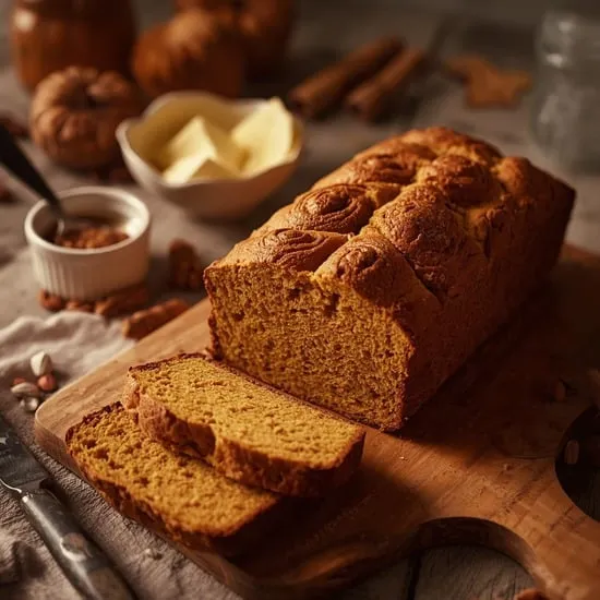 cinnamon roll pumpkin bread with cream cheese glaze IMG01