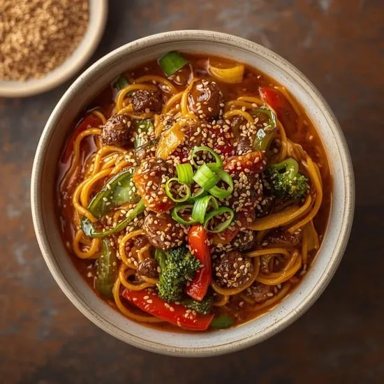 sweet spicy ramen noodle stir fry IMG02