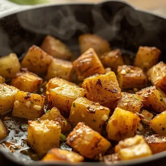 crispy garlic skillet potatoes IMG01