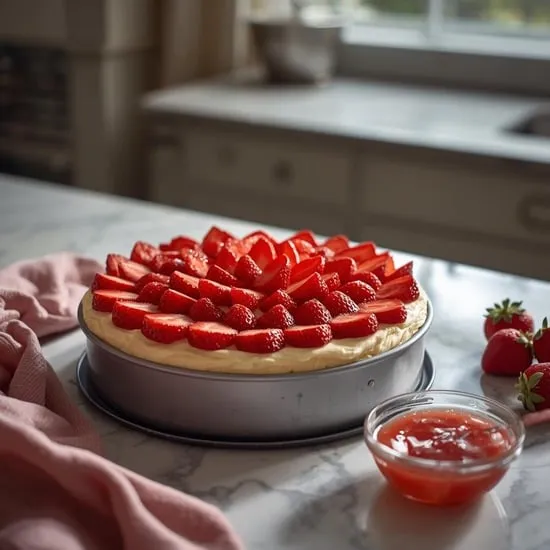 lavish decorated strawberry cheesecake IMG01