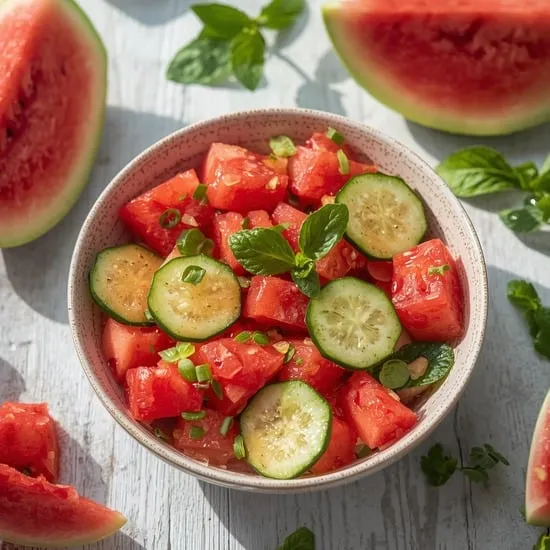 summer perfect watermelon cucumber salad recipe IMG01