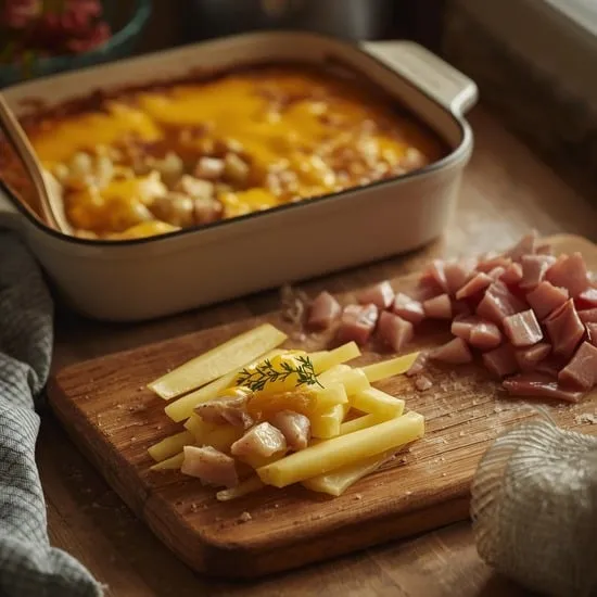 cheesy scalloped potatoes ham IMG01