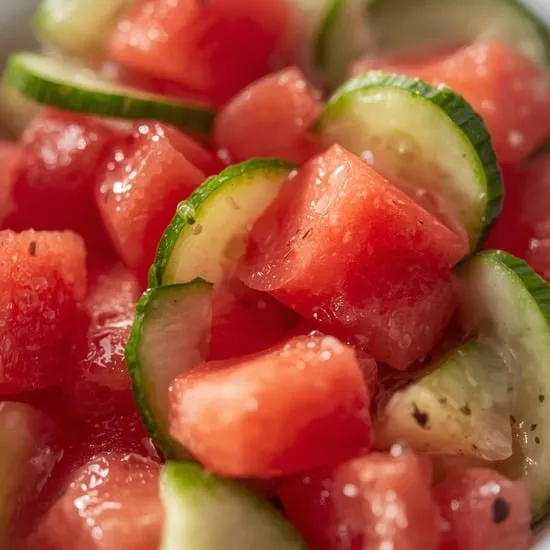 summer perfect watermelon cucumber salad recipe IMG02