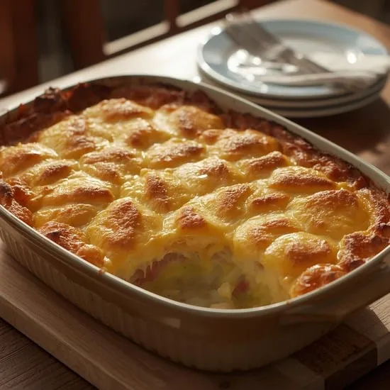 cheesy scalloped potatoes ham IMG02