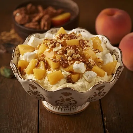 Creamy Millionaire Peach Salad Recipe