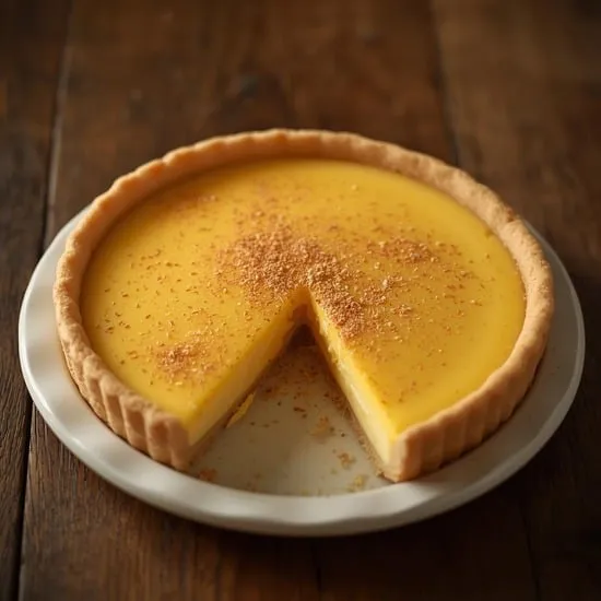 Creamy and Easy Egg Custard Pie Recipe