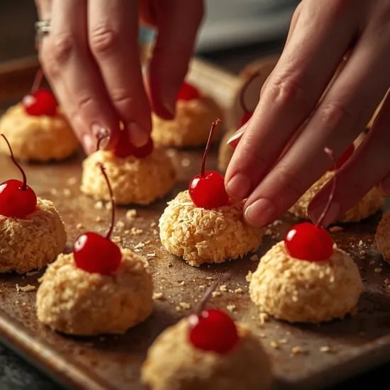 cherry topped coconut macaroons IMG06