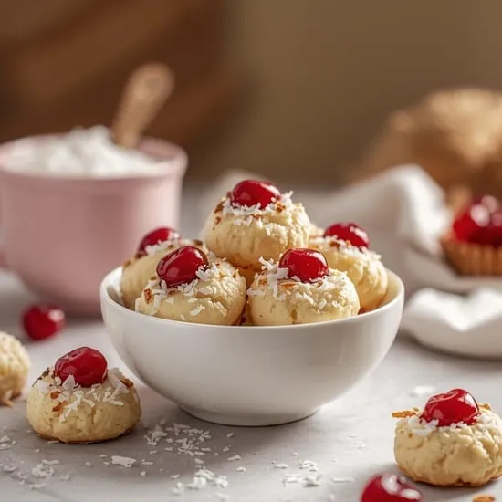 cherry topped coconut macaroons IMG10