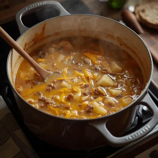 cheesy hamburger potato soup IMG01