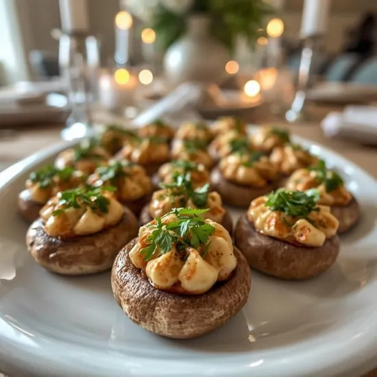 Irresistibly Easy Cream Cheese Stuffed Mushrooms