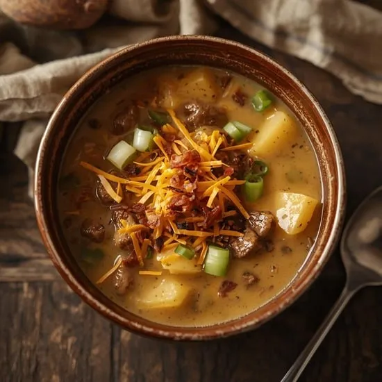 Cheesy Hamburger Potato Soup – Creamy Comfort Bowl