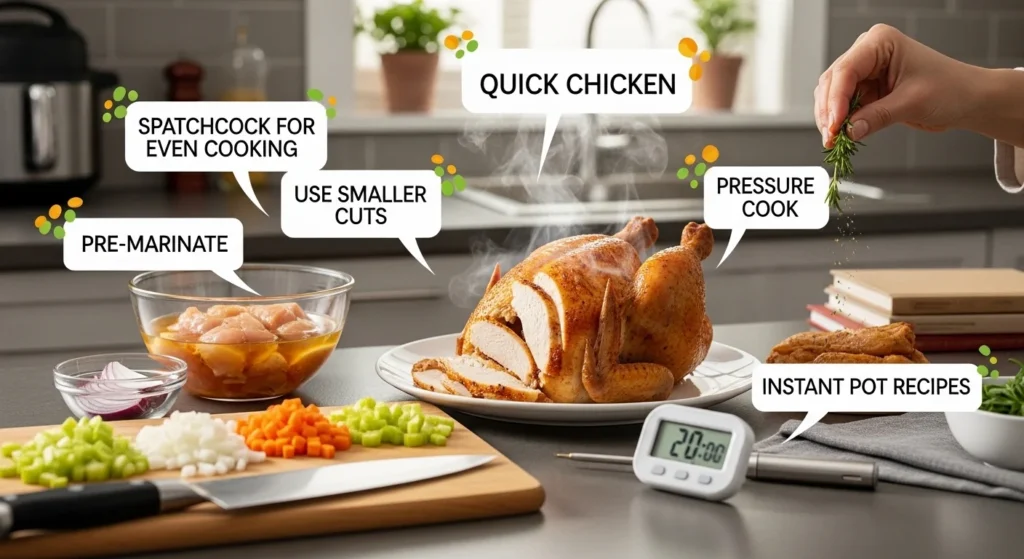 Xpert advice for cooking a delicious chicken in less time