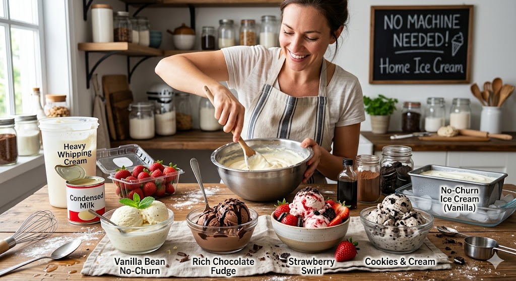 Homemade Ice Cream Recipes at Home – No Machine Needed (Easy & Delicious)