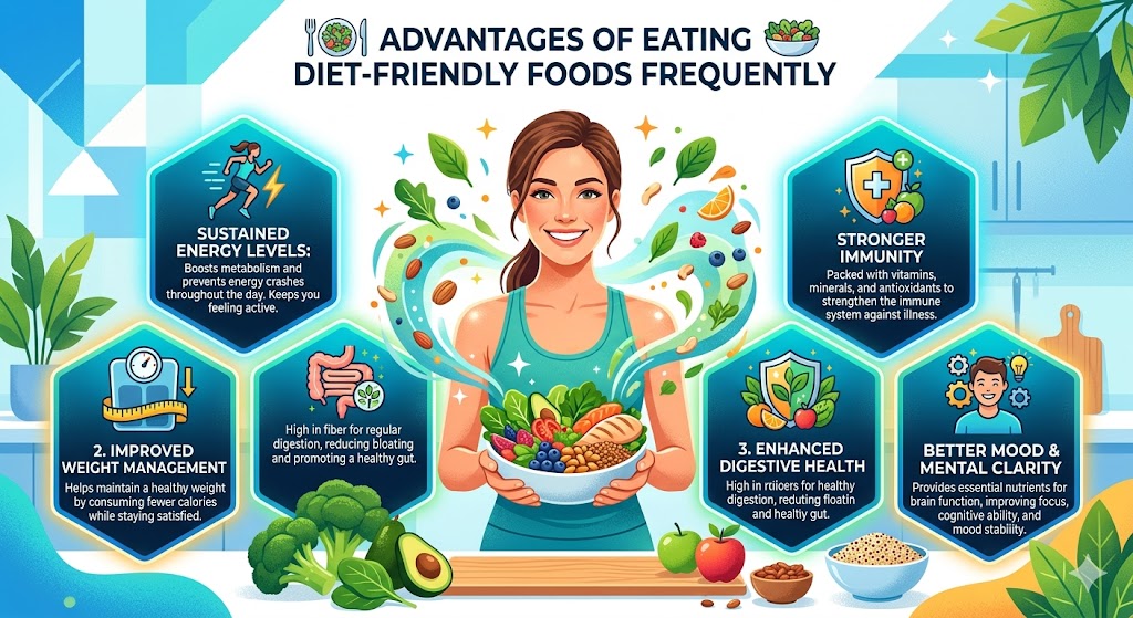 Advantages of Eating Diet Friendly Foods frequently.